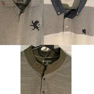 Express Men’s Polo Shirt Bundle – Size Medium (3 Shirts)